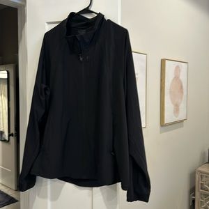 Black athleta wind breaker jacket.